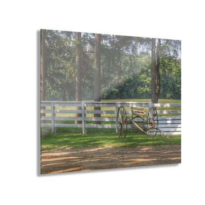 U R There Photography Thornville Buggy and Fence Rustic Farmhouse Acrylic Wall Print