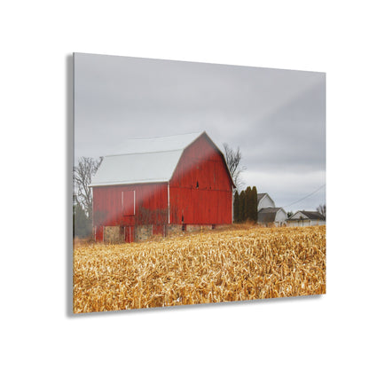 U R There Photography Jones Road Red Rustic Farmhouse Acrylic Wall Print