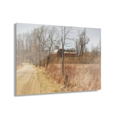 U R There Photography Hough Road Hidden Reds Rustic Farmhouse Acrylic Wall Print