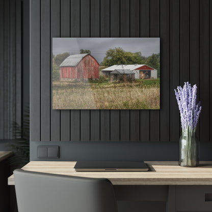 U R There Photography North Lake Road Red II Rustic Farmhouse Acrylic Wall Print