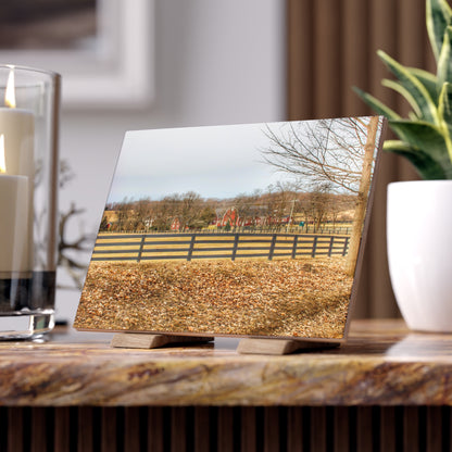 U R There Photography Barber Road Farm I Rustic Farmhouse Decorative Ceramic Tile 6" × 8" Matte