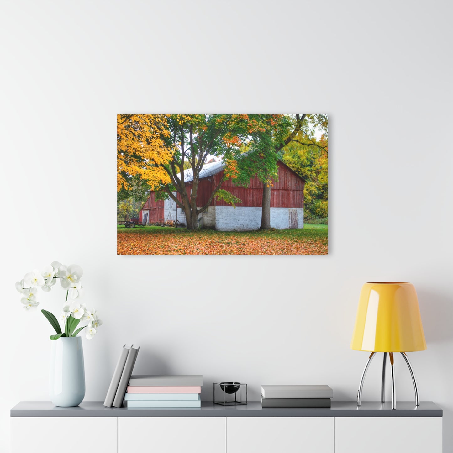 U R There Photography M-25 Red Rustic Farmhouse Acrylic Wall Print