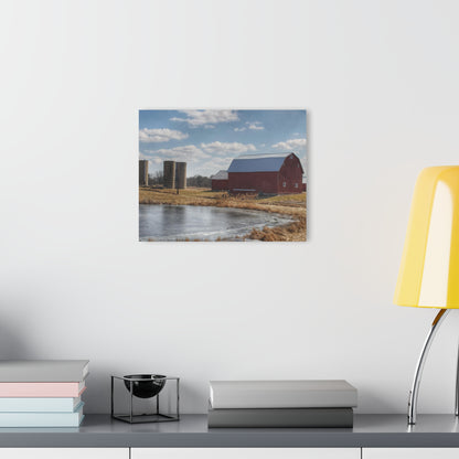 U R There Photography Fisher Road Red Rustic Farmhouse Acrylic Wall Print