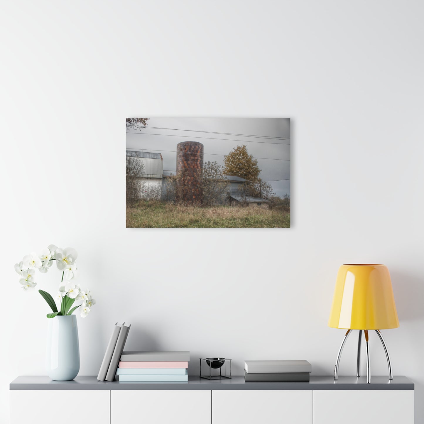 U R There Photography Bordman Road Grey Rustic Farmhouse Acrylic Wall Print