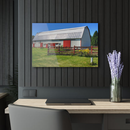 U R There Photography Bishop Road Beyond the Fence Rustic Farmhouse Acrylic Wall Print