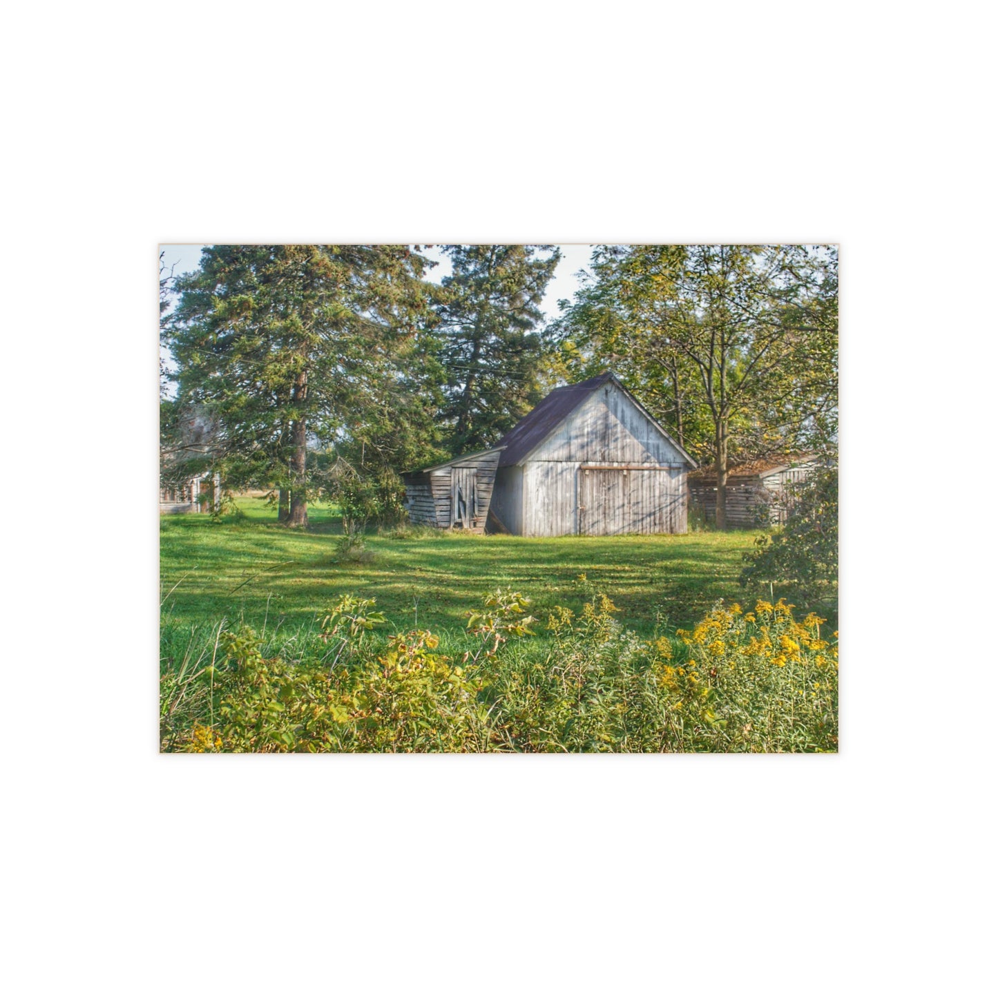 U R There Photography Bowers Road Little White Rustic Farmhouse Decorative Ceramic Tile