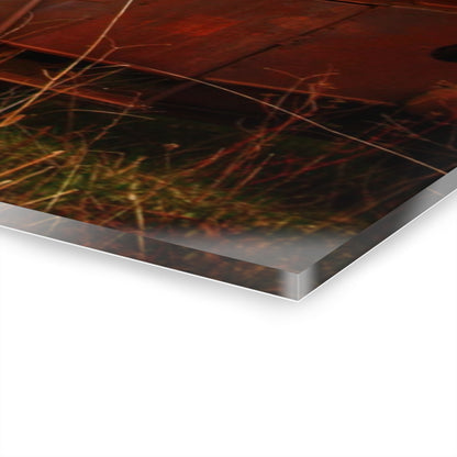 U R There Photography North Gates Road Rusted Red Rustic Farmhouse Acrylic Wall Print