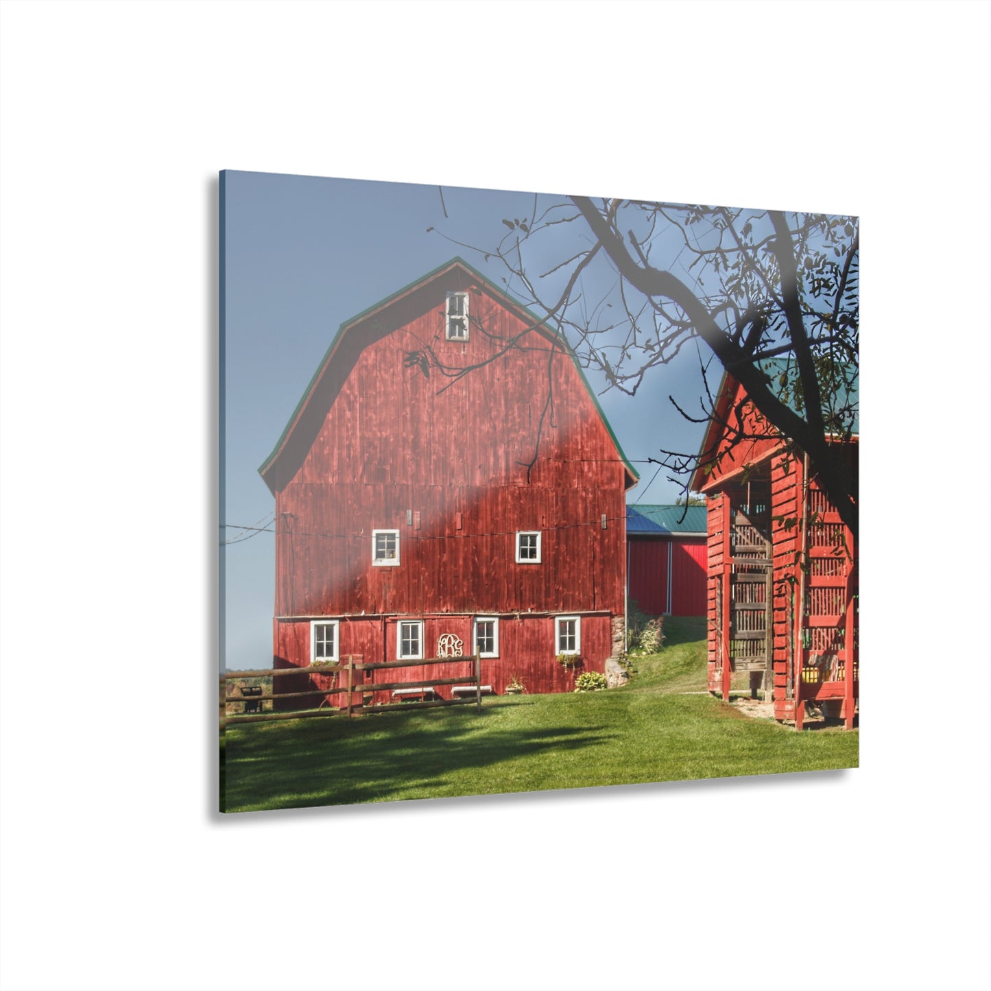 U R There Photography Gardner Road Red II Rustic Farmhouse Acrylic Wall Print