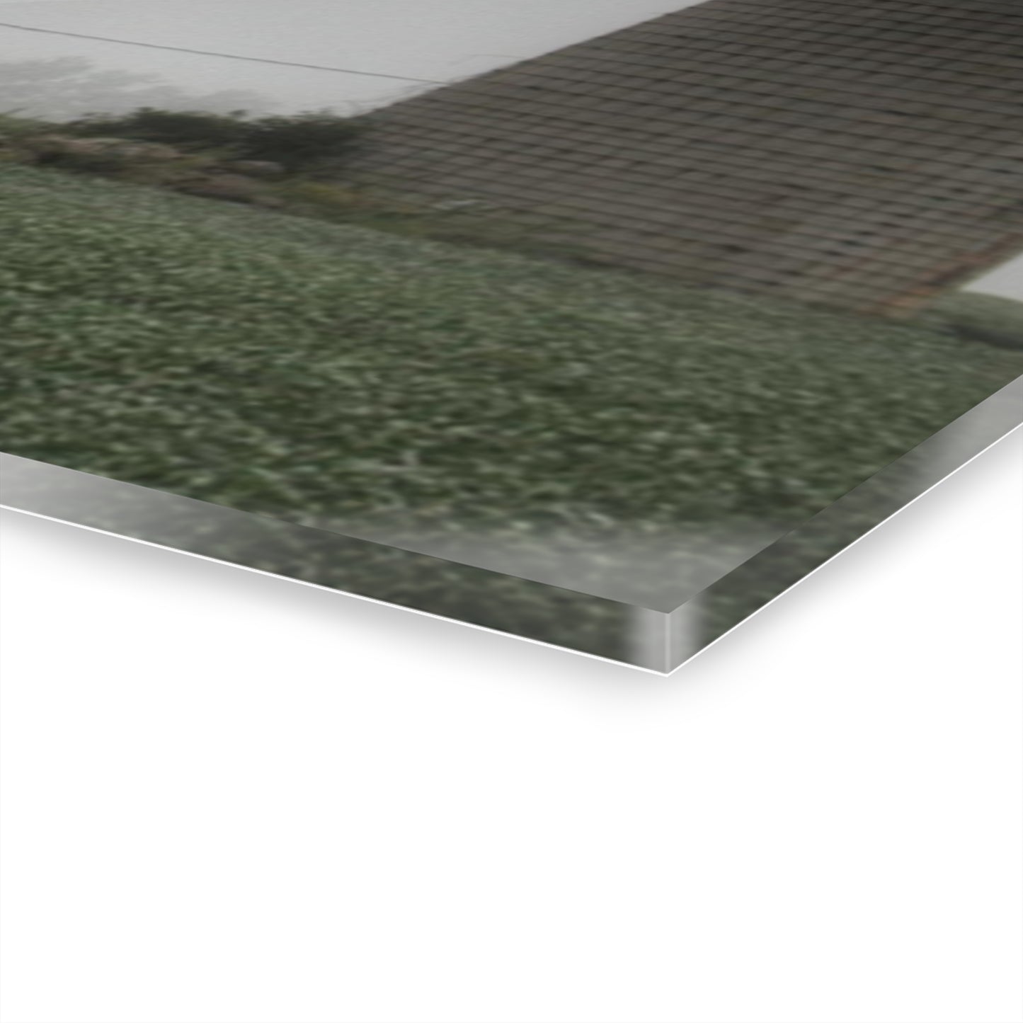 U R There Photography Farm in the Fog Rustic Farmhouse Acrylic Wall Print