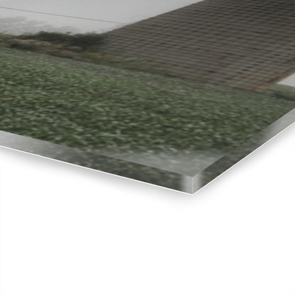 U R There Photography Farm in the Fog Rustic Farmhouse Acrylic Wall Print