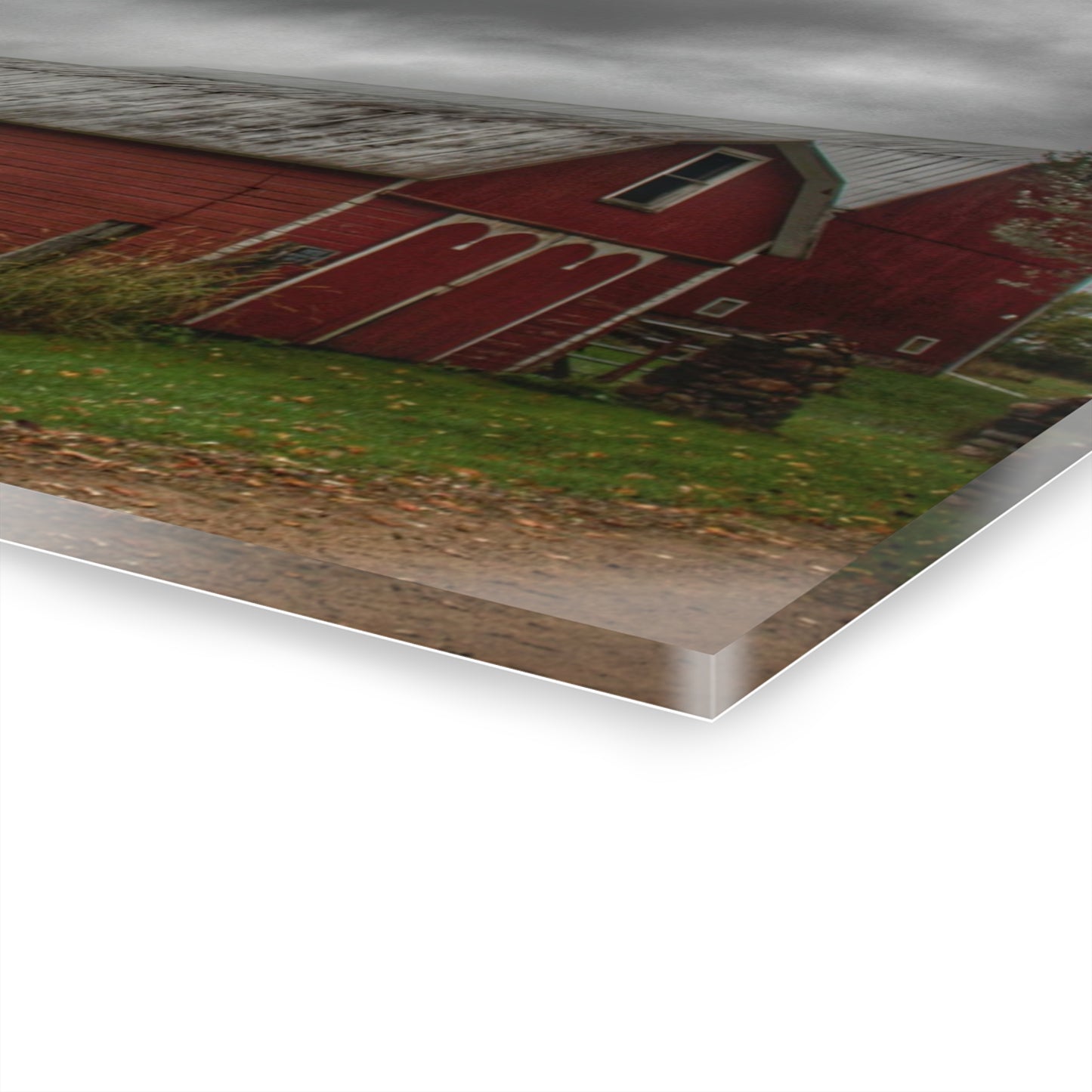 U R There Photography Cramton Road Reds II Rustic Farmhouse Acrylic Wall Print