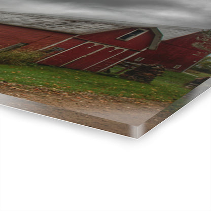 U R There Photography Cramton Road Reds II Rustic Farmhouse Acrylic Wall Print