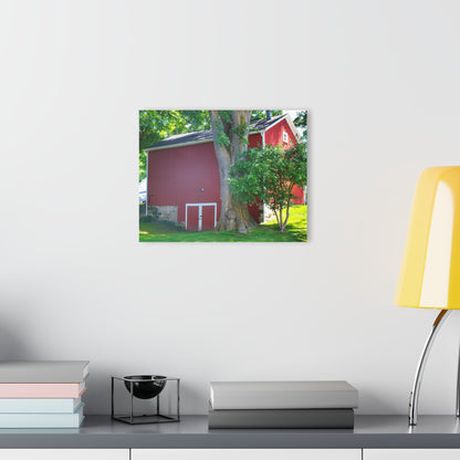 U R There Photography Court Street City Red Rustic Farmhouse Acrylic Wall Print