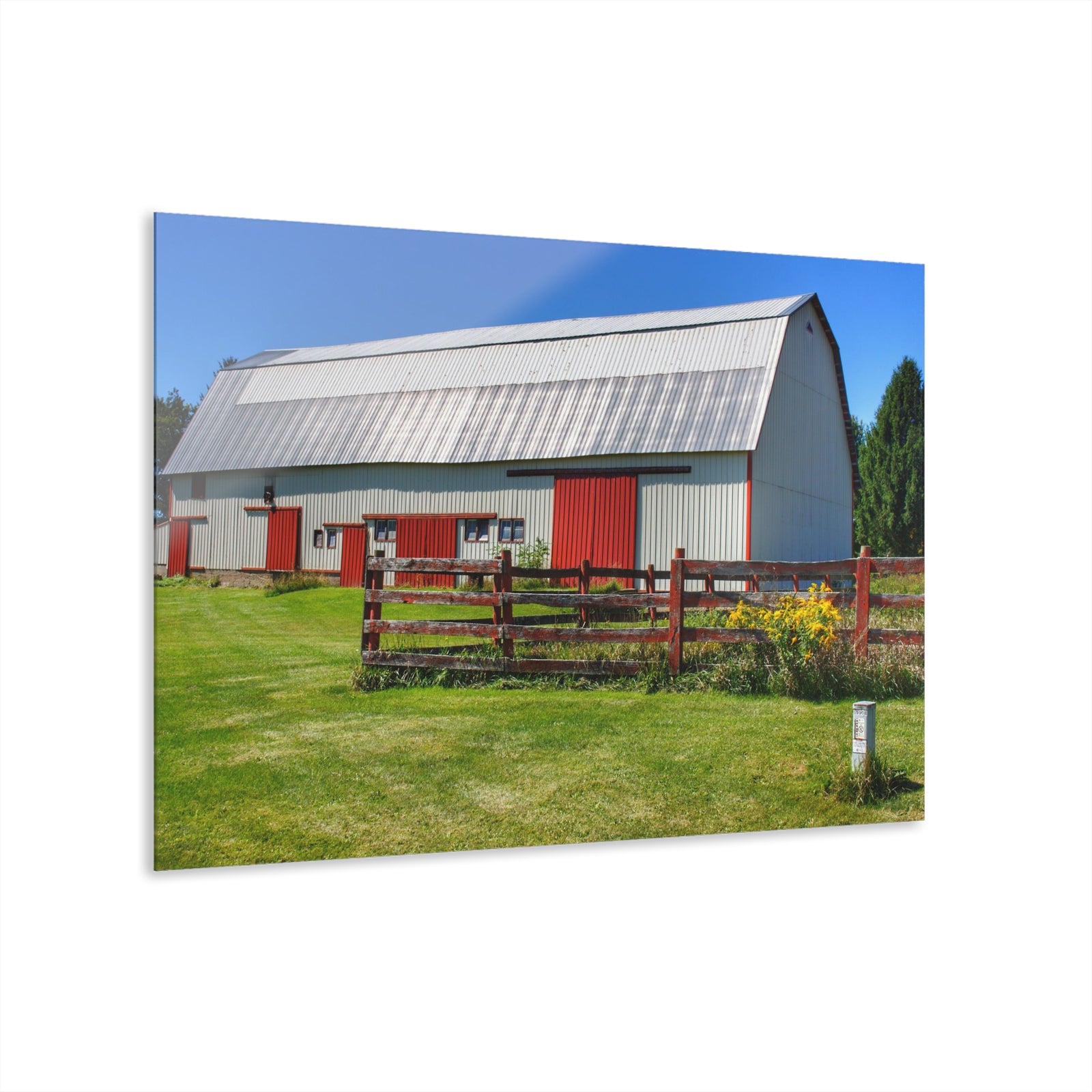 Bishop Road Beyond the Fence Rustic Farmhouse Acrylic Wall Print