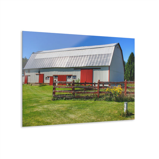U R There Photography Bishop Road Beyond the Fence Rustic Farmhouse Acrylic Wall Print