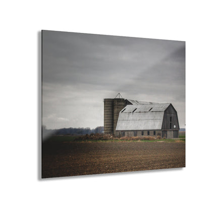 U R There Photography North Gates Road Old Grey II Rustic Farmhouse Acrylic Wall Print