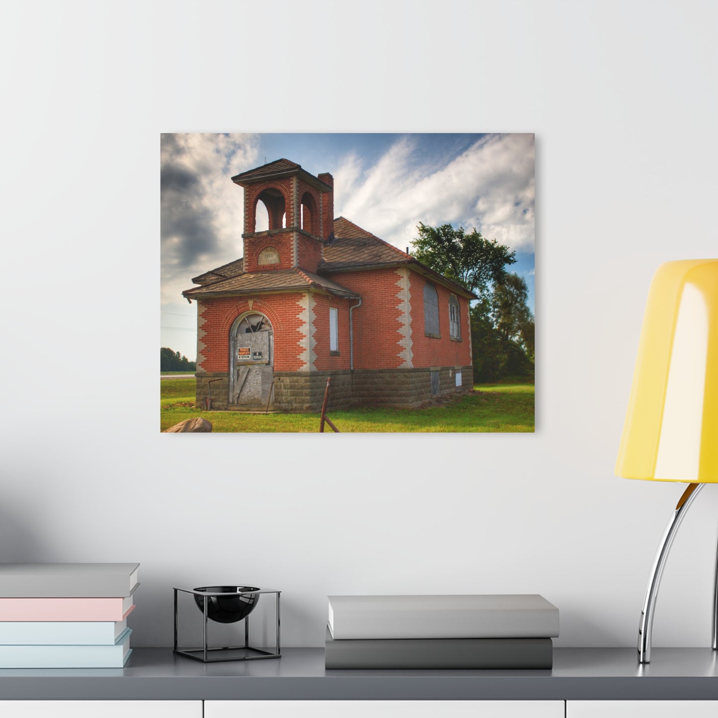 U R There Photography North Grove Road Schoolhouse I Rustic Farmhouse Acrylic Wall Print