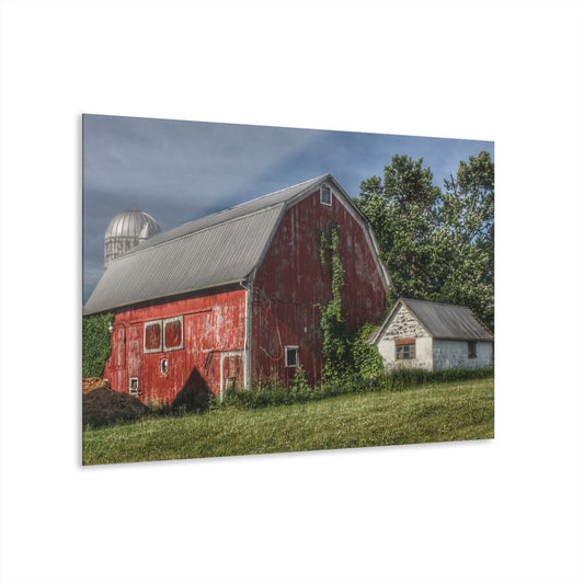U R There Photography Stanley Road Red in Summer I Rustic Farmhouse Acrylic Wall Print