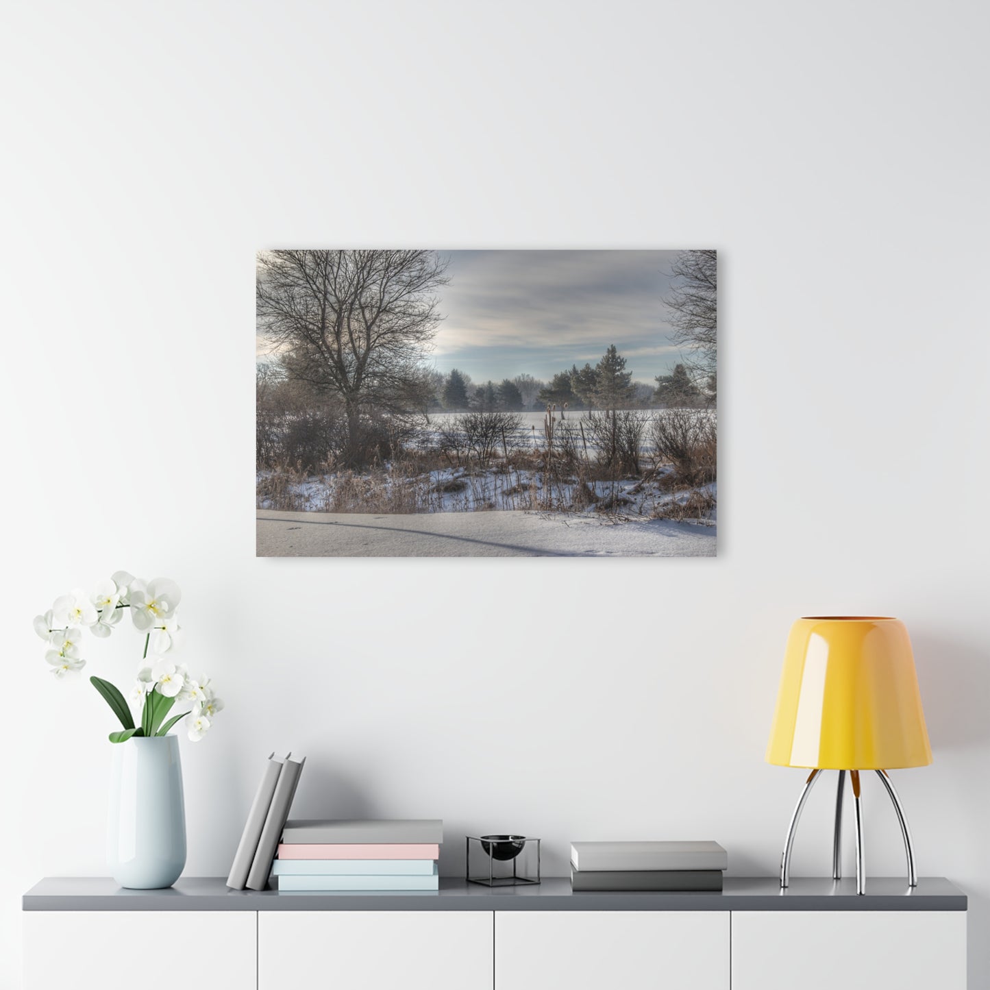 U R There Photography Winter in Mayfield Rustic Farmhouse Acrylic Wall Print