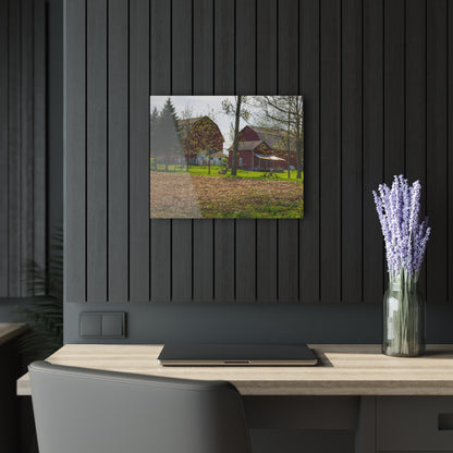 U R There Photography Bishop Road Reds III Rustic Farmhouse Acrylic Wall Print