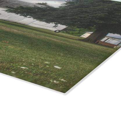 U R There Photography Marathon Road White Rustic Farmhouse Tempered-Glass Cutting Board