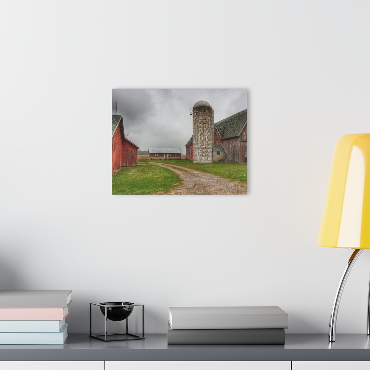 U R There Photography Roedel Roadside Reds II Rustic Farmhouse Acrylic Wall Print