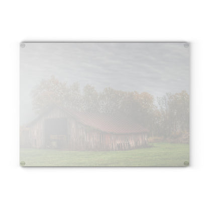 U R There Photography Stewart Road Little Grey Rustic Farmhouse Tempered-Glass Cutting Board
