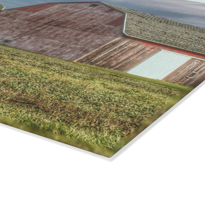 U R There Photography Vassar Twin Reds Rustic Farmhouse Tempered-Glass Cutting Board