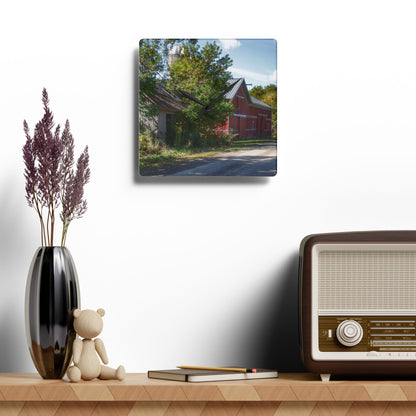 U R There Photography Bordman Roadside Buddies II Rustic Farmhouse Acrylic Analog Wall Clock