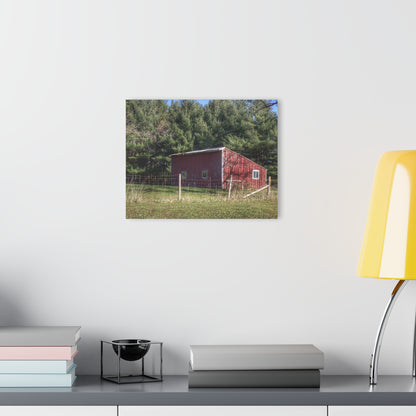 U R There Photography Little Red Shack Rustic Farmhouse Acrylic Wall Print
