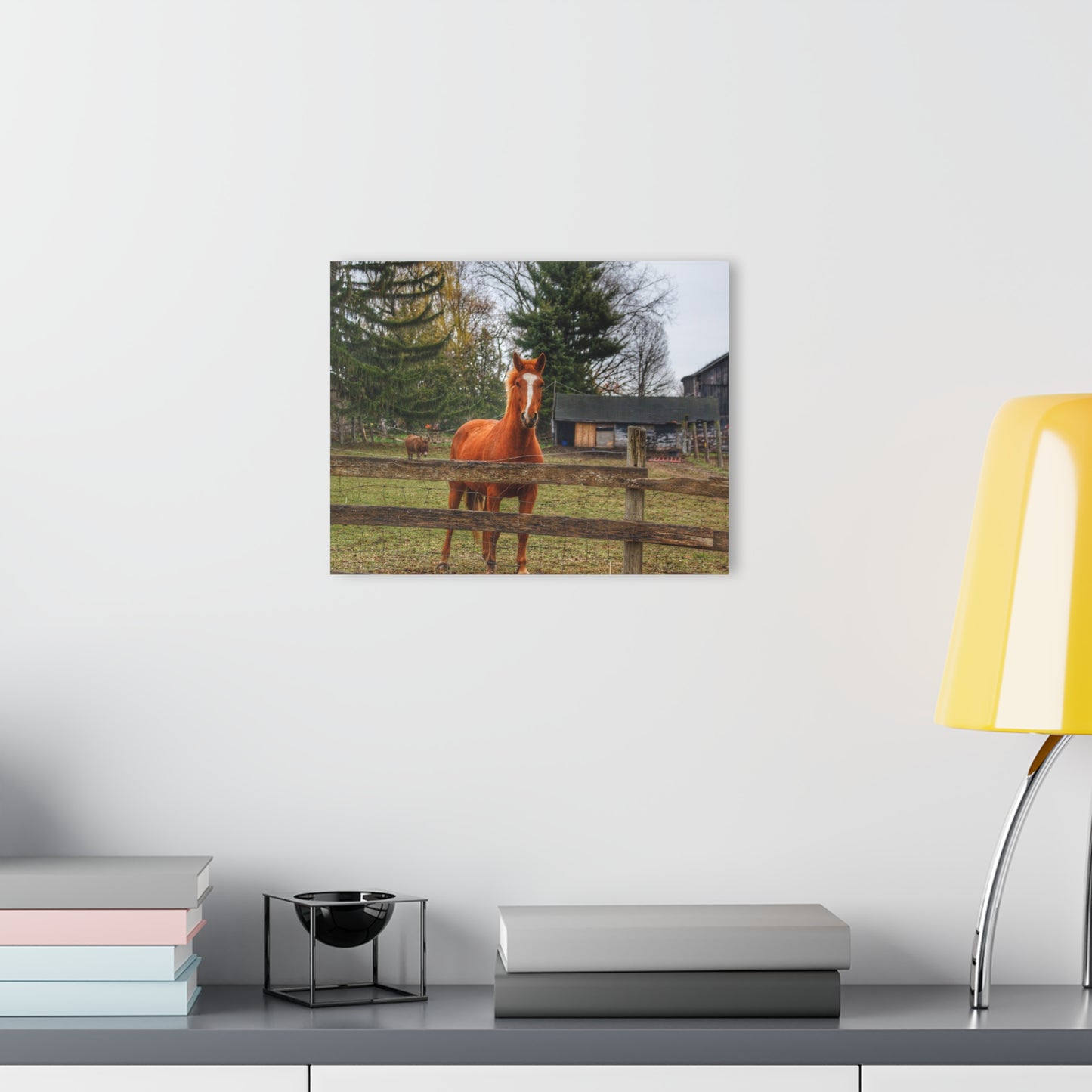 U R There Photography South Summers Road Old Grey and Caramel I Rustic Farmhouse Acrylic Wall Print