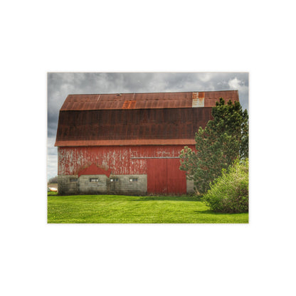 U R There Photography Big Rusted Red Rustic Farmhouse Decorative Ceramic Tile