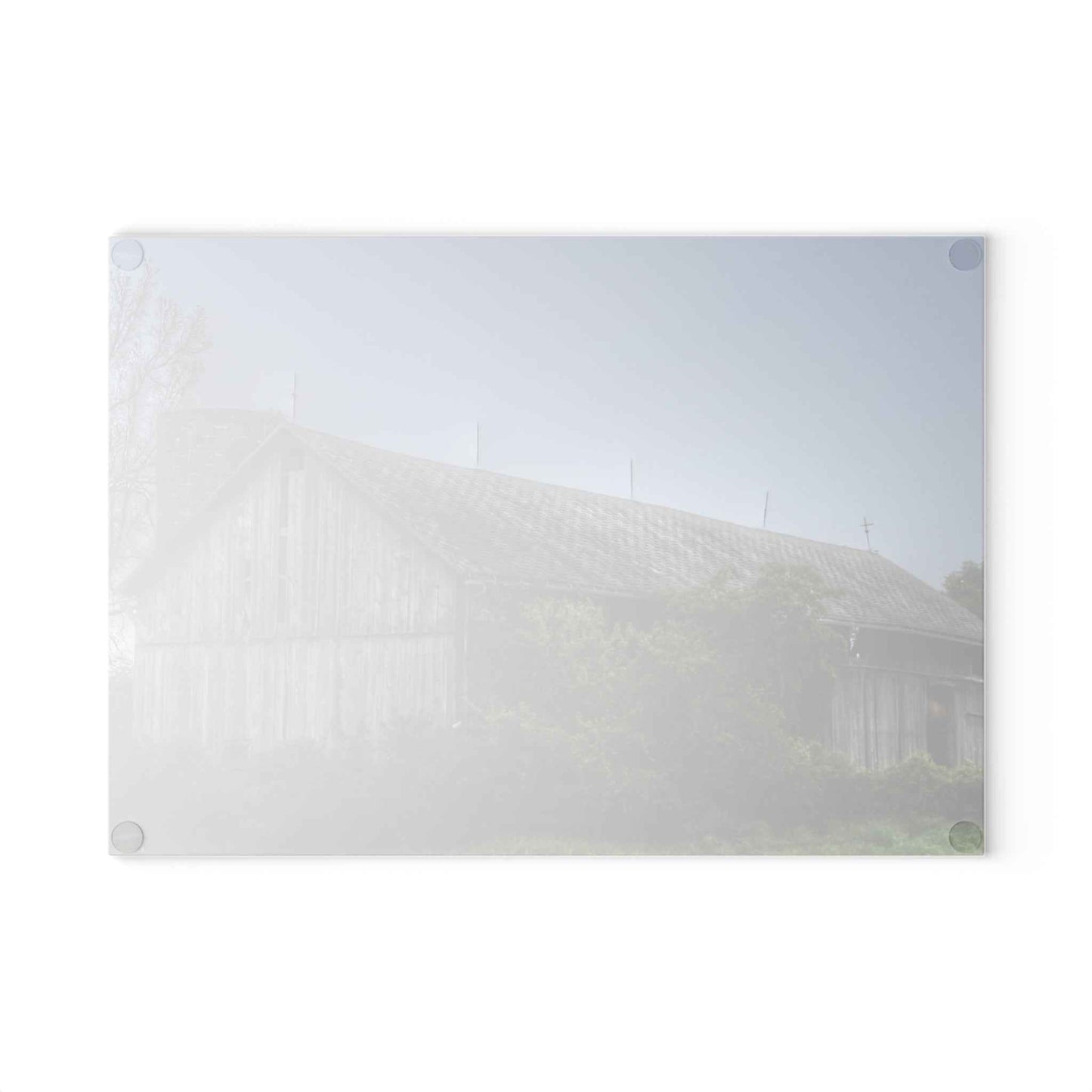 U R There Photography Wilder Road Grey I Rustic Farmhouse Tempered-Glass Cutting Board