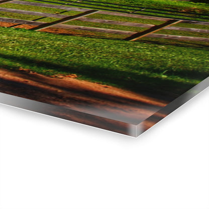 U R There Photography Harris Road Fieldstone Grey Rustic Farmhouse Acrylic Wall Print