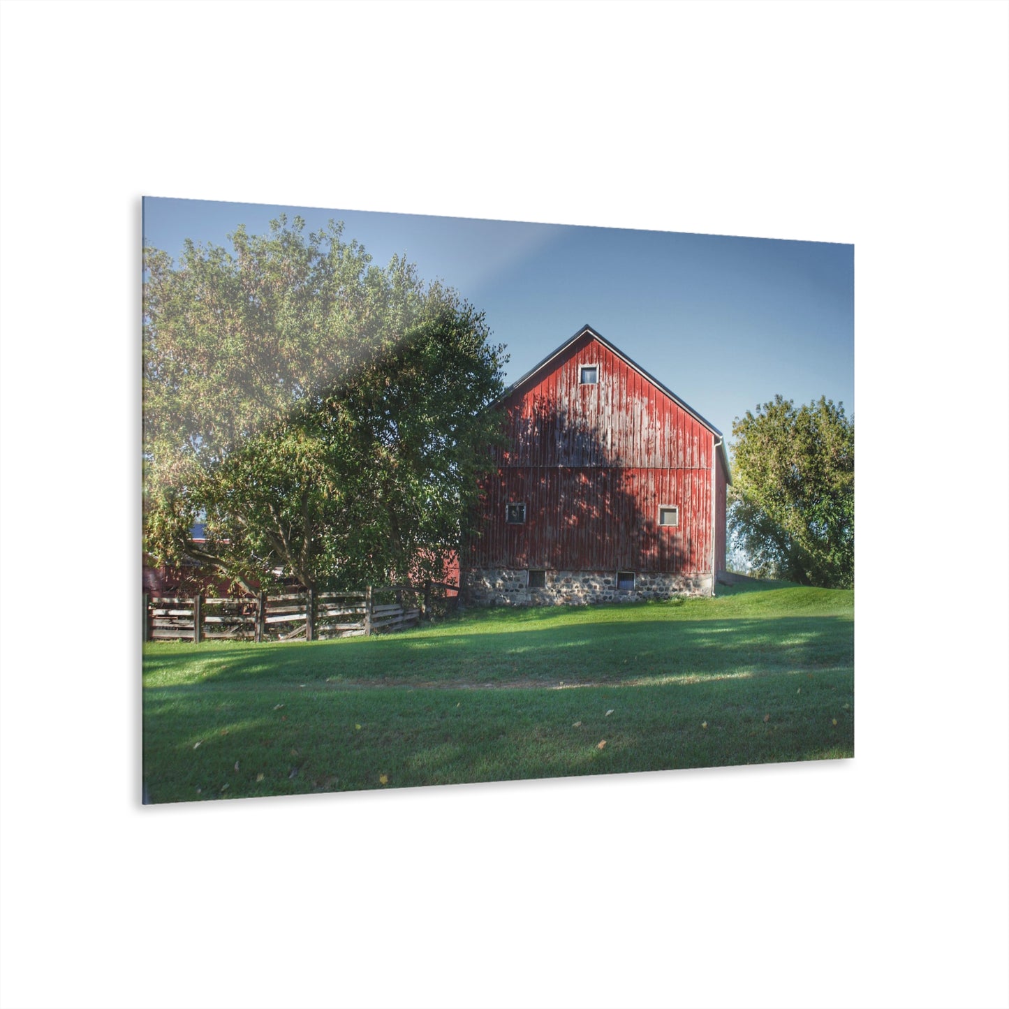 U R There Photography Five Lakes Red III Rustic Farmhouse Acrylic Wall Print