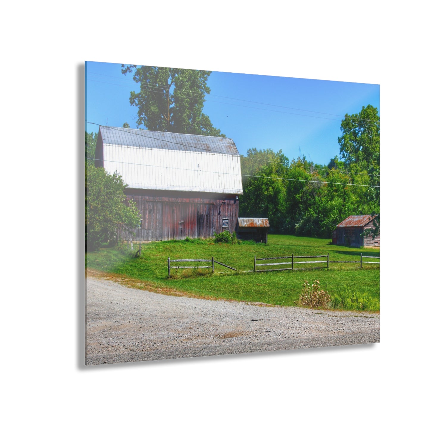 U R There Photography Vienna Road Greys Rustic Farmhouse Acrylic Wall Print