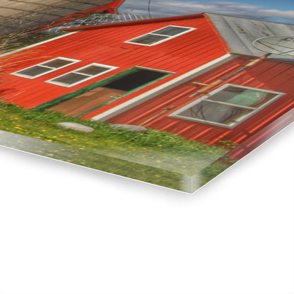 U R There Photography McDowell Road Reds I Rustic Farmhouse Acrylic Wall Print