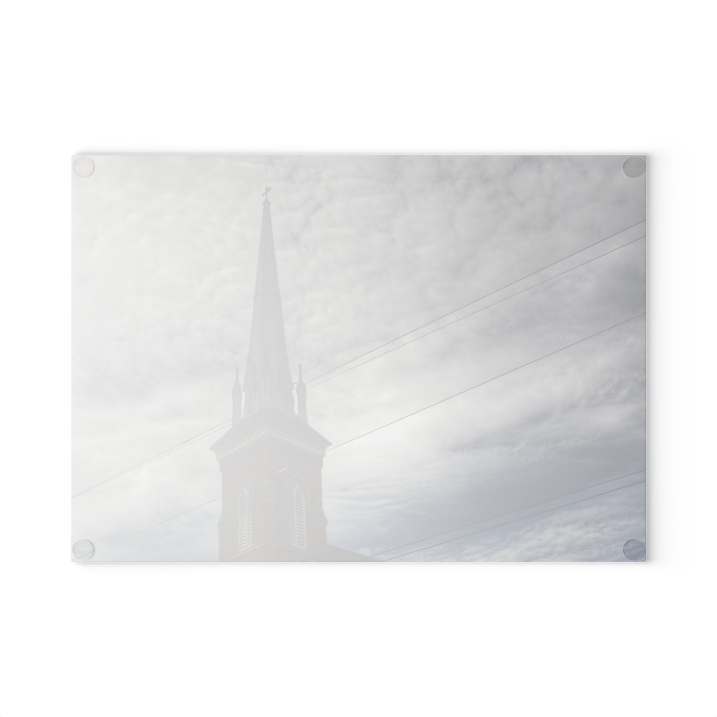 U R There Photography Frankenmuth Catholic Church Rustic Farmhouse Tempered-Glass Cutting Board