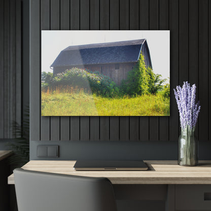 U R There Photography North Lake Pleasant Road Old Grey Rustic Farmhouse Acrylic Wall Print