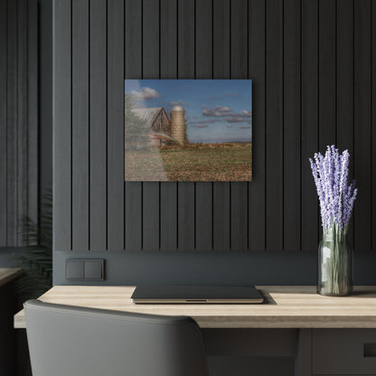 U R There Photography Sheridan Line Road Grey II Rustic Farmhouse Acrylic Wall Print