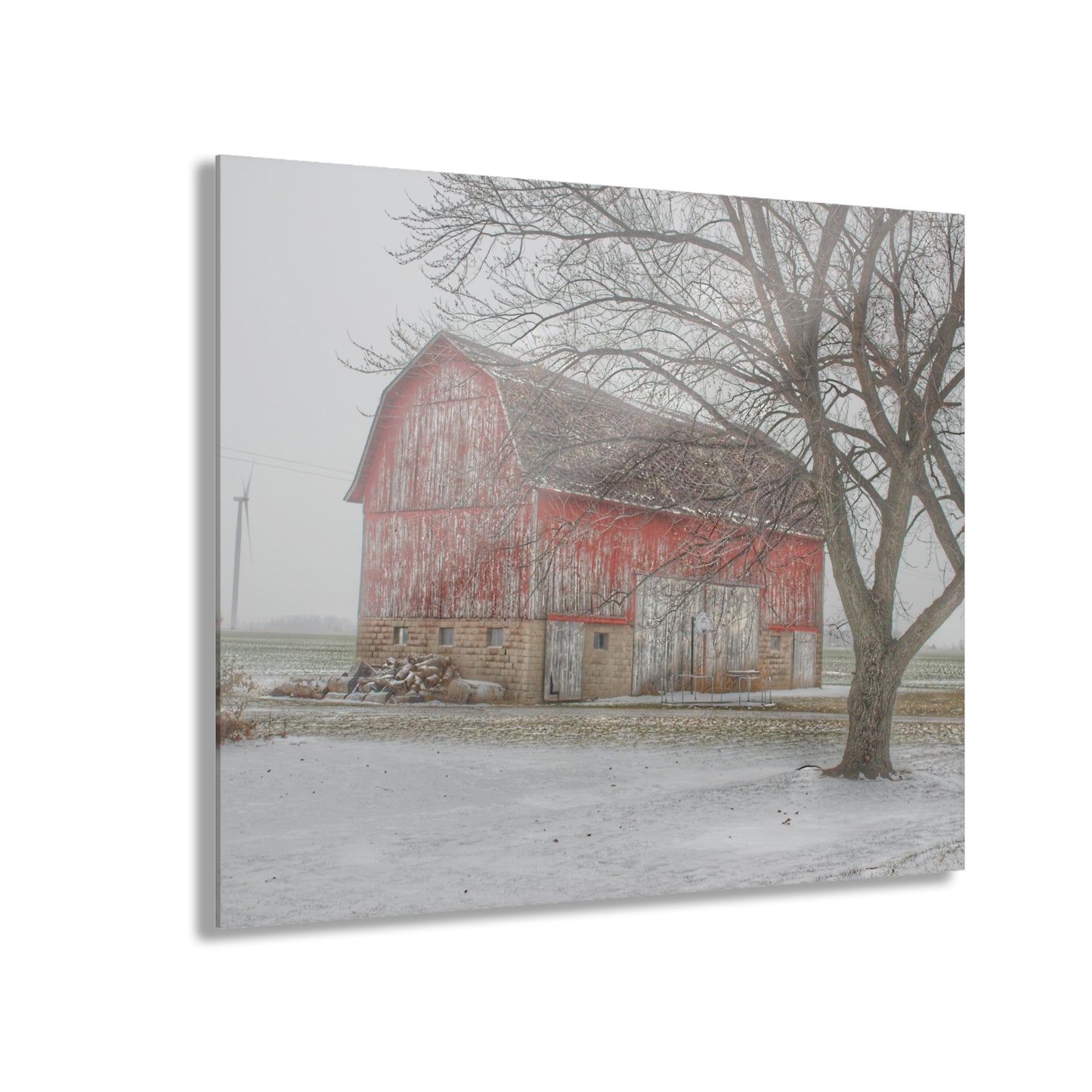 U R There Photography Cumber Road Red I Rustic Farmhouse Acrylic Wall Print