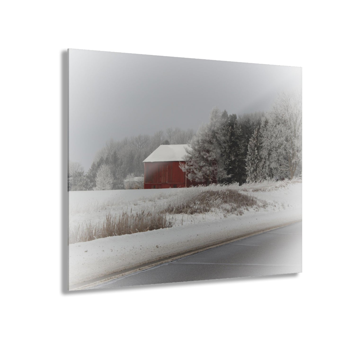 U R There Photography Farm on the Curve Rustic Farmhouse Acrylic Wall Print