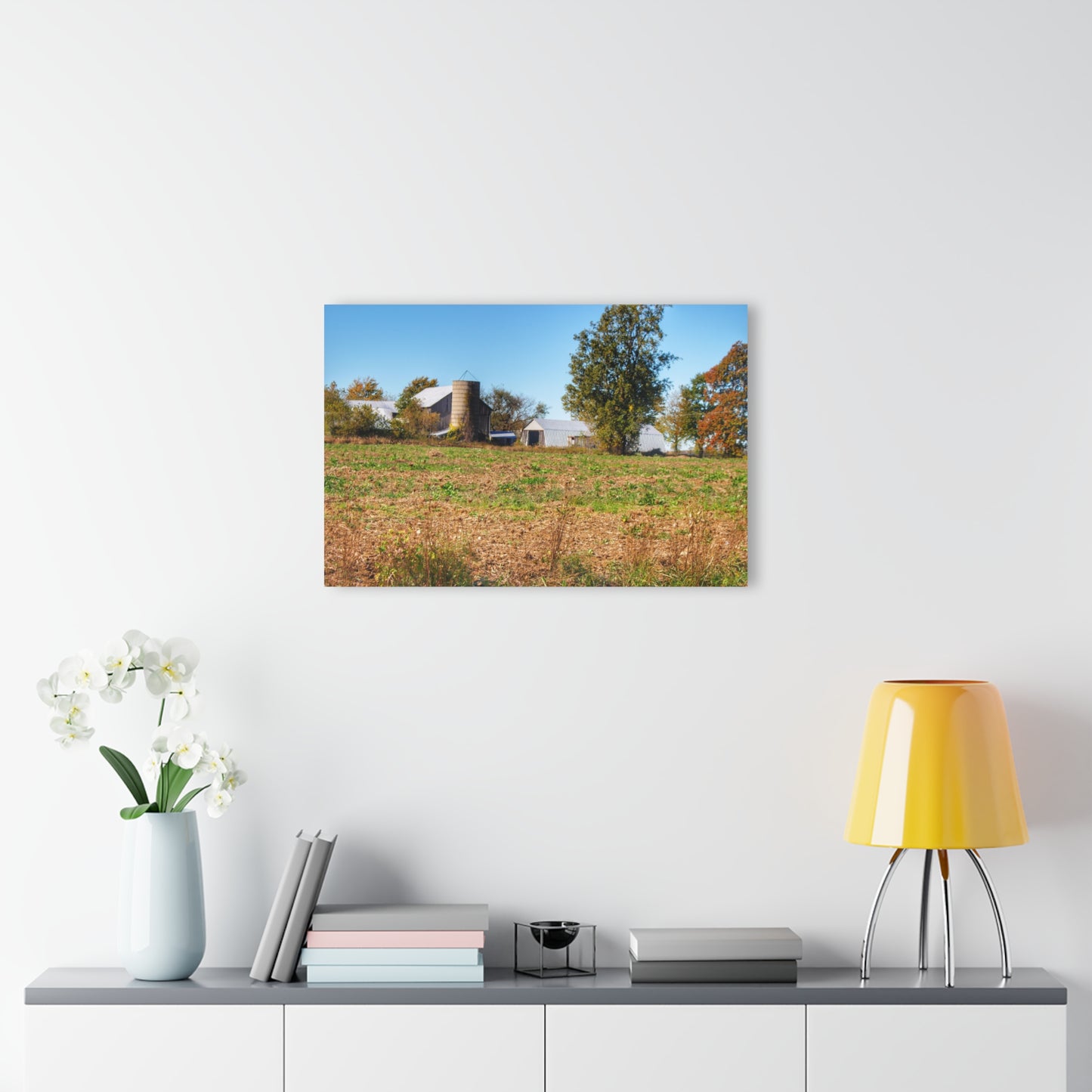 U R There Photography Freiberger Road Greys Rustic Farmhouse Acrylic Wall Print