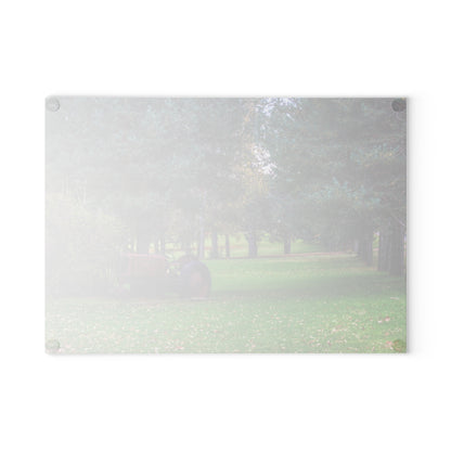 U R There Photography Casey Road Yard Art I Rustic Farmhouse Tempered-Glass Cutting Board