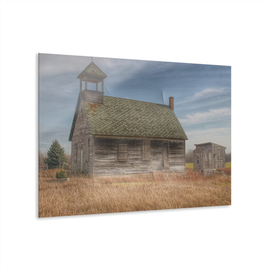 U R There Photography McKenzie Road Old Schoolhouse Rustic Farmhouse Acrylic Wall Print