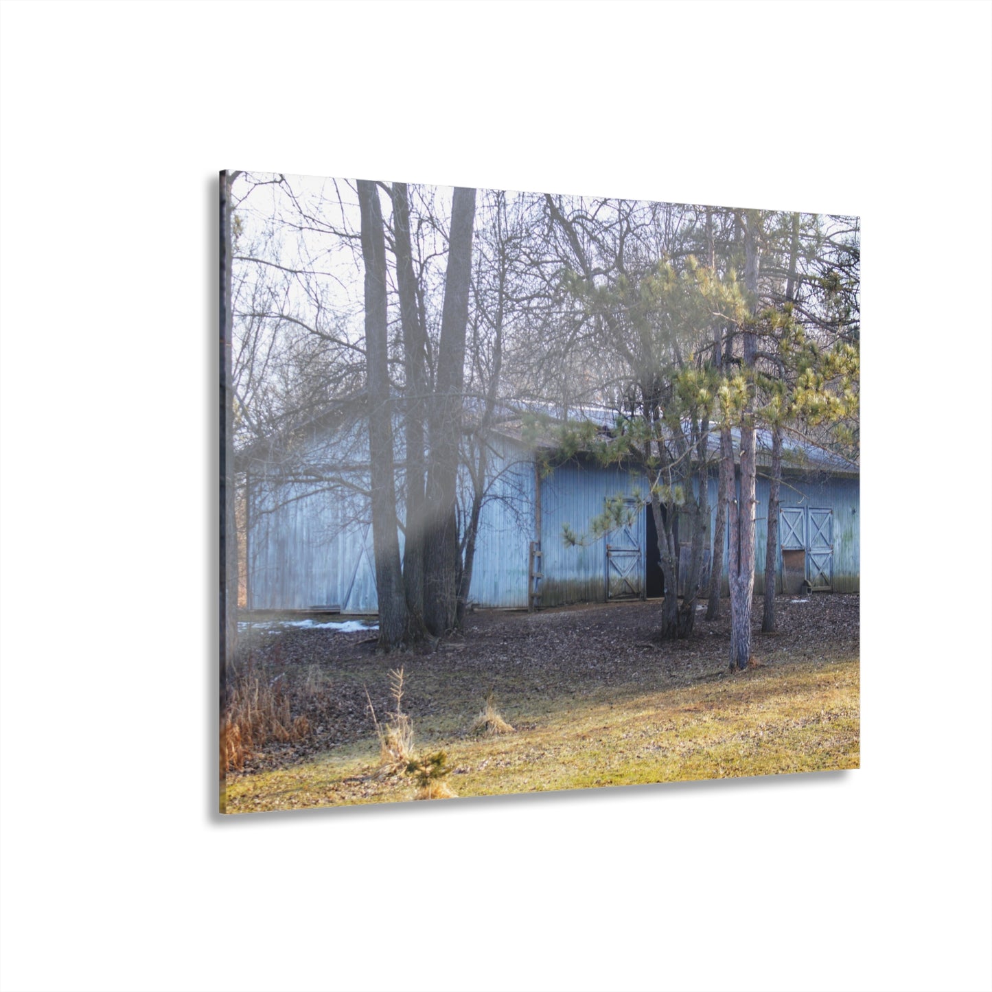 U R There Photography Hickory Lane Grey Rustic Farmhouse Acrylic Wall Print