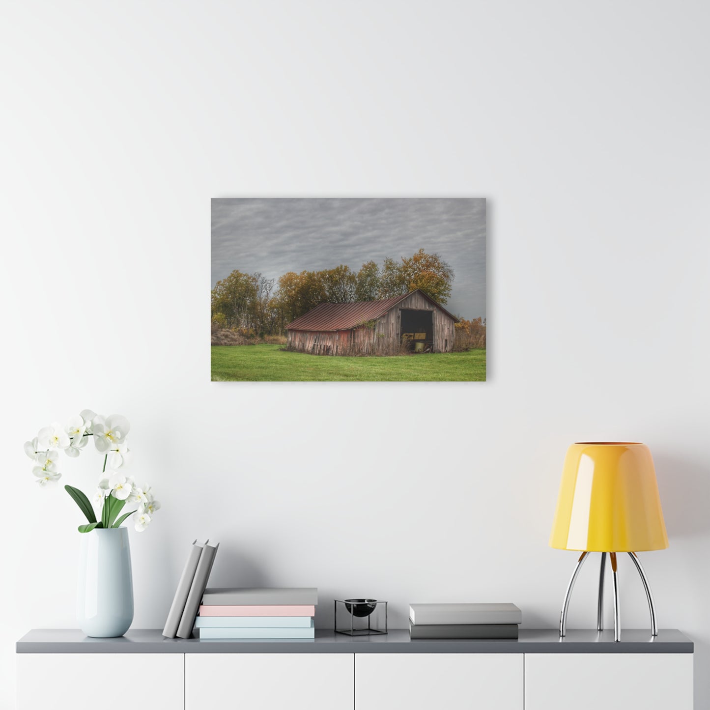 U R There Photography Stewart Road Little Grey Rustic Farmhouse Acrylic Wall Print