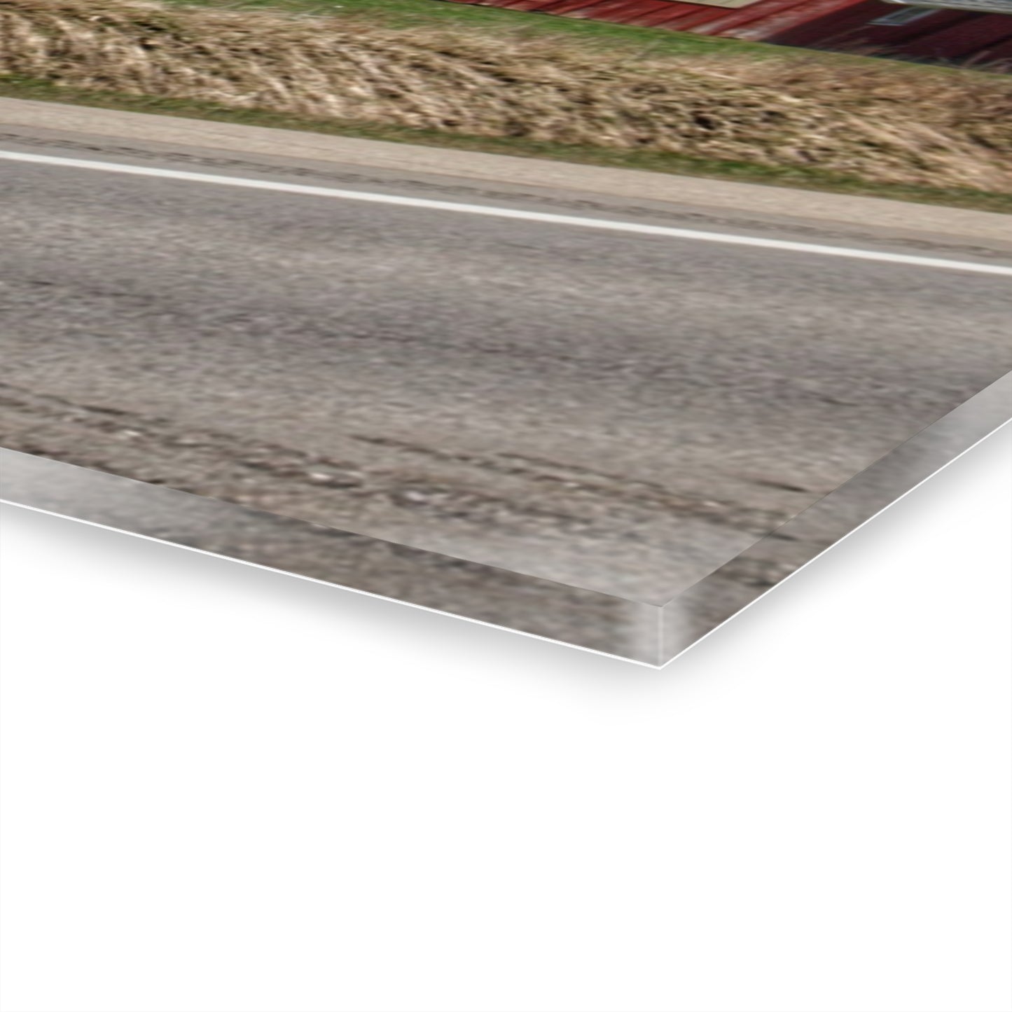 U R There Photography M-15 Quilted Red Rustic Farmhouse Acrylic Wall Print