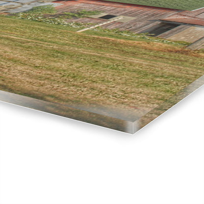 U R There Photography Farrand Road Red with Corral Rustic Farmhouse Acrylic Wall Print