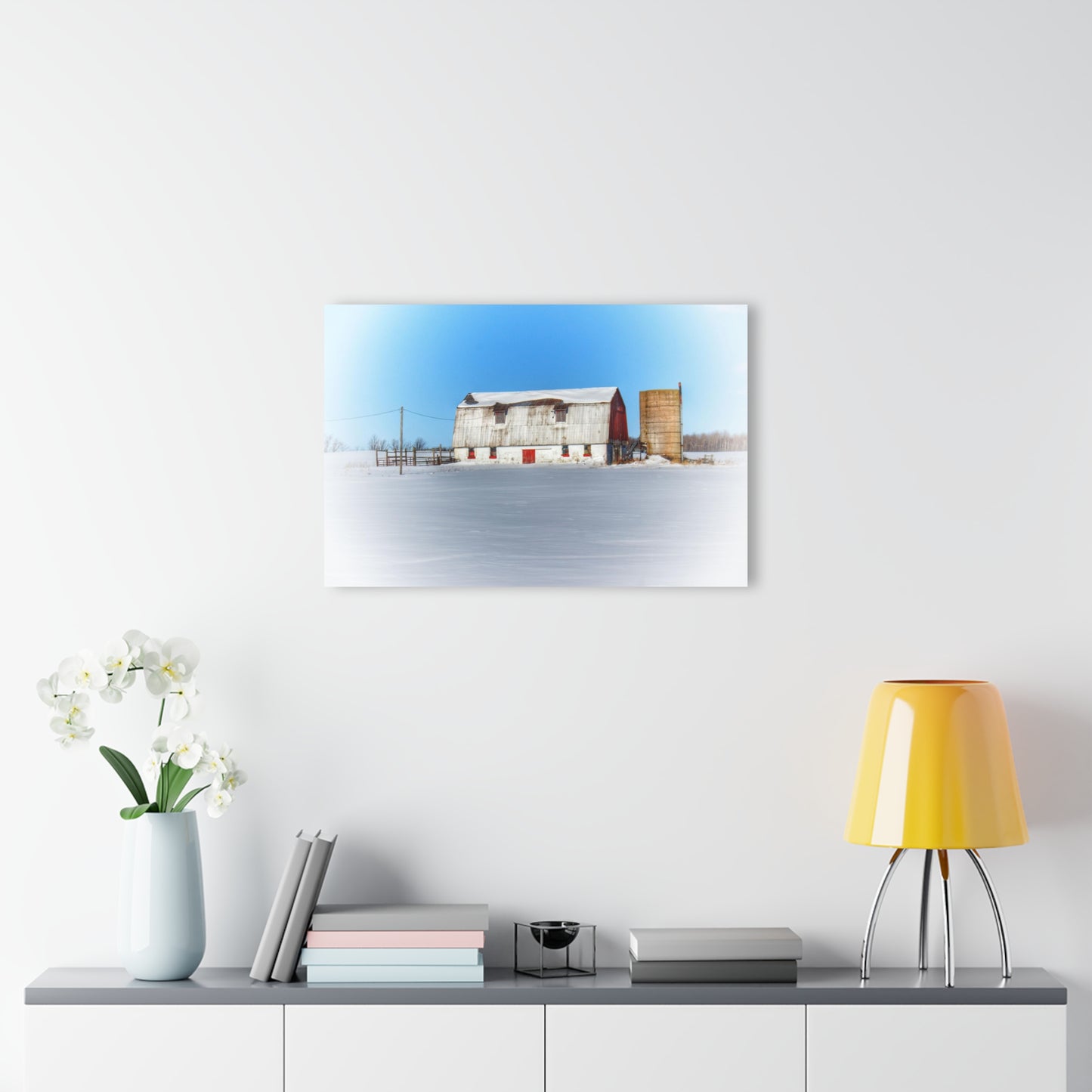 U R There Photography Bay City - Forestville Block Red Rustic Farmhouse Acrylic Wall Print